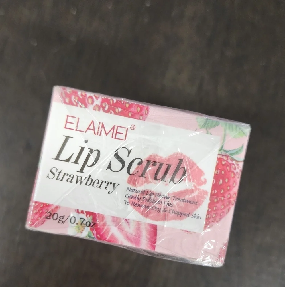 Elaimei Strawberry Lip Scrub New Hydrating Moisturizing New